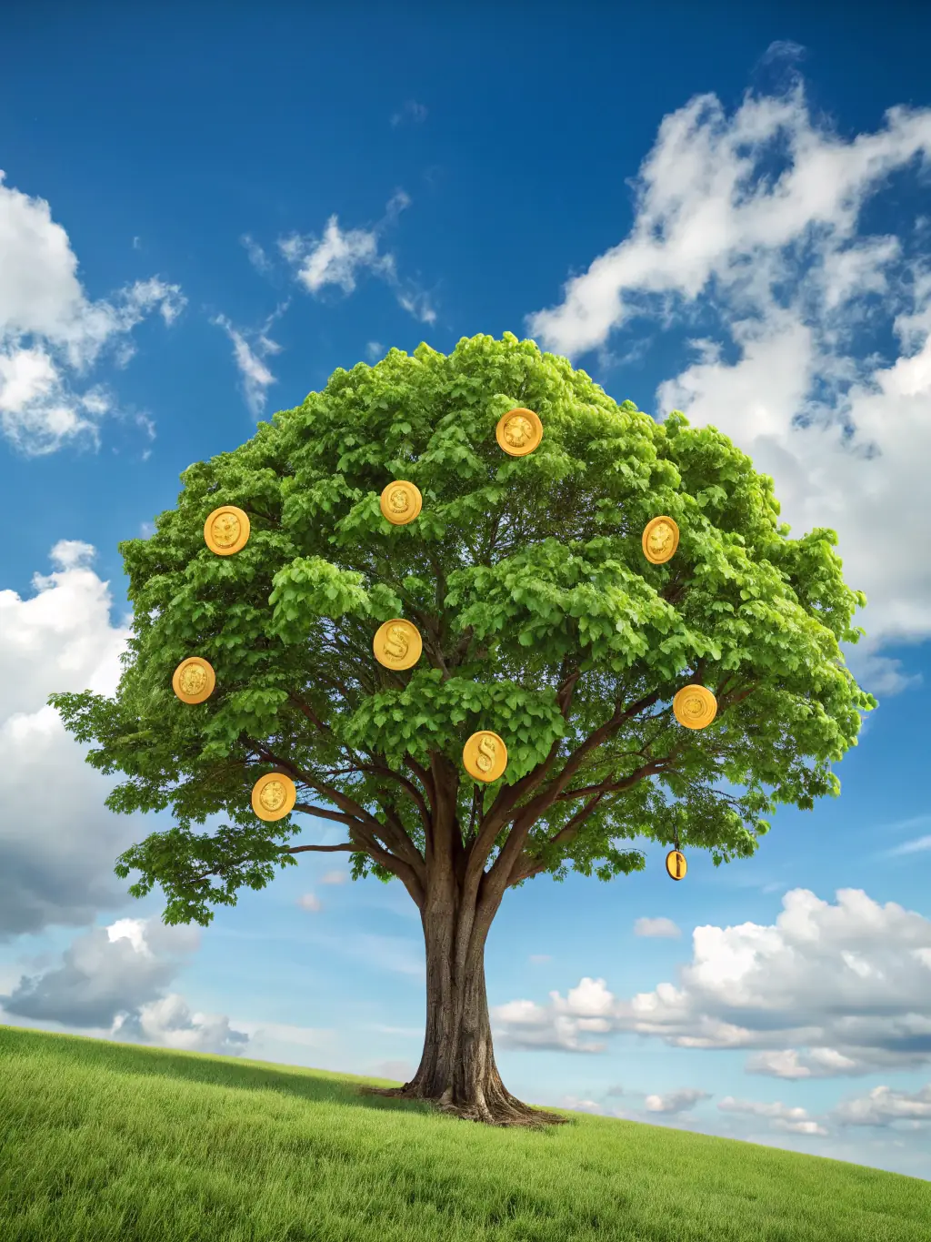 A visual representation of financial growth, such as a graph trending upwards or a tree growing with money as leaves, symbolizing financial benefits.